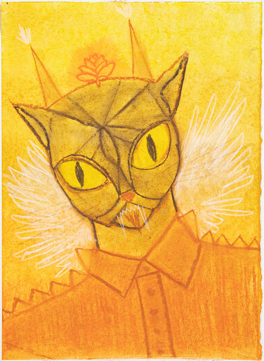 Gato con flor de loto — Diego de Aduriz, 2018